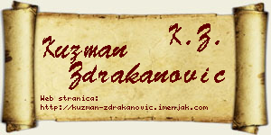 Kuzman Ždrakanović vizit kartica